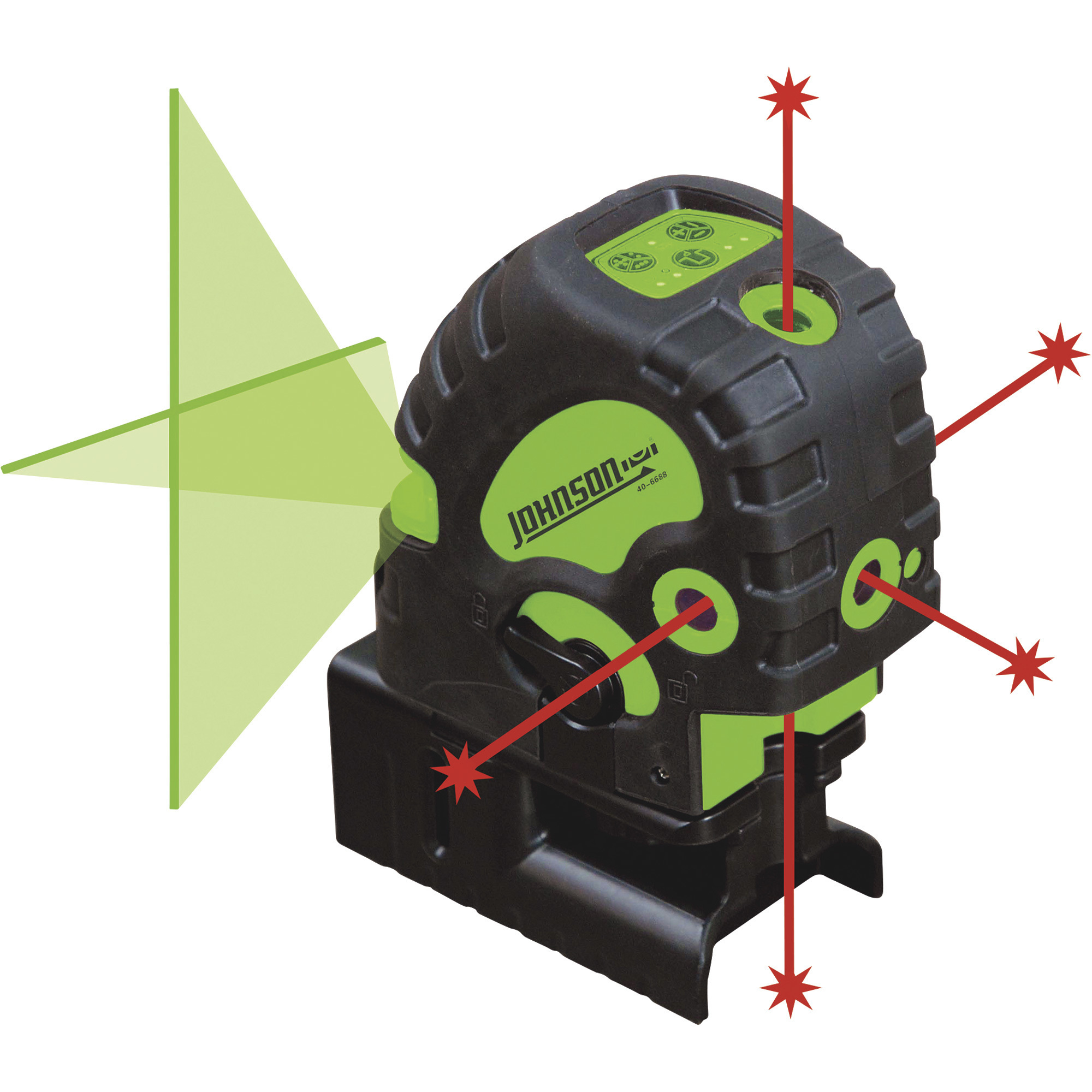 Johnson Level & Tool Self-Leveling Combination Red Dot/Green Cross Laser, Model# 40-6688
